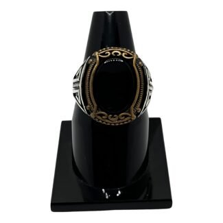 black and gold rings