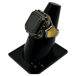 Turkish Black and gold ring